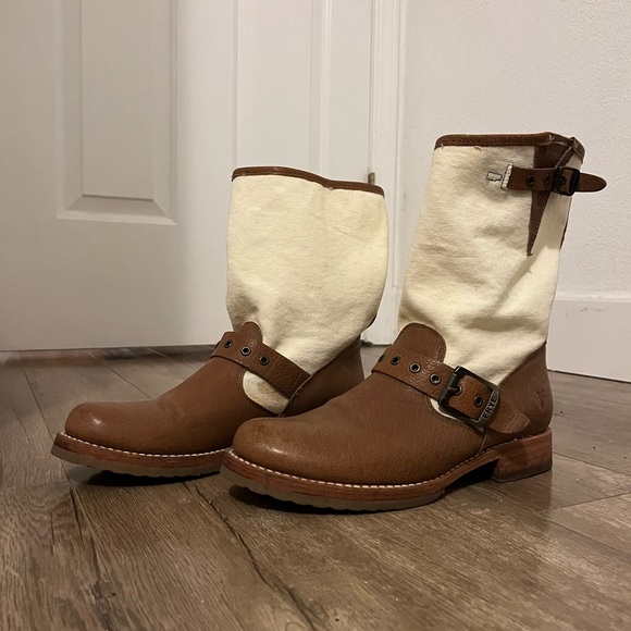 Ankle Frye canvas boots Women’s size 8 - Picture 3 of 5